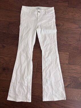 White Flared low rise  Pants